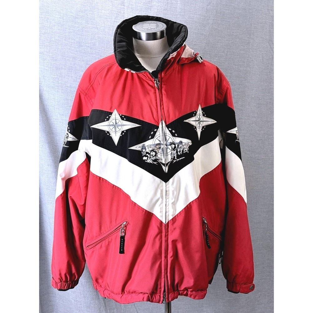 Vintage Bogner Fire + Ice Goan Thylmann Husky Sled Dog Ski‎ Jacket Red Alpine